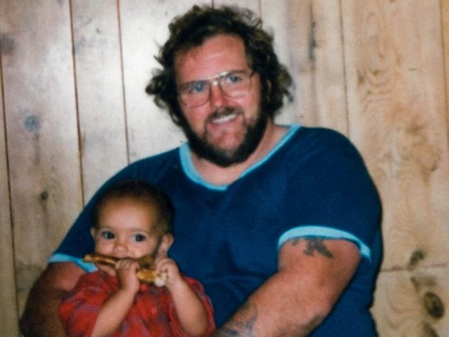 Moana Hope with her dad Gary at home in Glenroy in 1989.