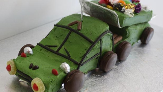 The dreaded tip-truck cake. Try it if you dare. Picture: Felicity Glennie-Holmes