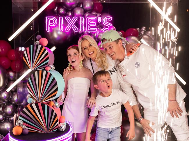 The happy family celebrate Pixie’s 11th birthday in 2022. Picture: Instagram