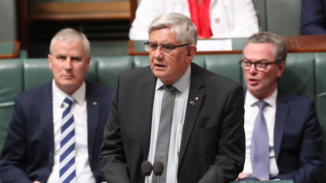 Minister for Indigenous Health, Senior Australians and Aged Care Ken Wyatt in Question Time in the House of Representatives chamber. Picture: Kym Smith
