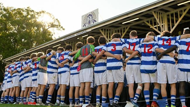 GPS First XI football round five action between Nudgee College and Gregory Terrace on Ross Oval on Saturday, May 18, 2024.