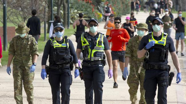 The pandemic has been painted as a battle of good and evil by Daniel Andrews. Picture: David Geraghty