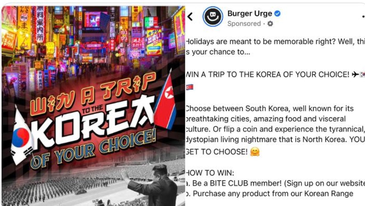 Dziwna promocja australijskiej sieci burgerów Burger Urge