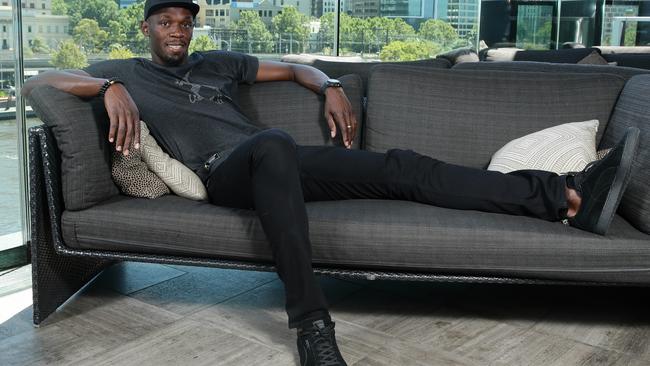 Bolt insists he’s happiest at home on his couch watching TV.