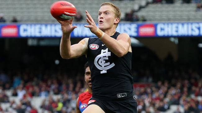 Pat Kerr - pictured in action for Carlton - kicked three goals for Northern Blues. Picture: Michael Klein