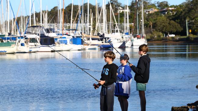 Fishing is considered a reasonable excuse to be out although only two people can fish together unless they are adults with dependent children. Picture: Peter Cronin