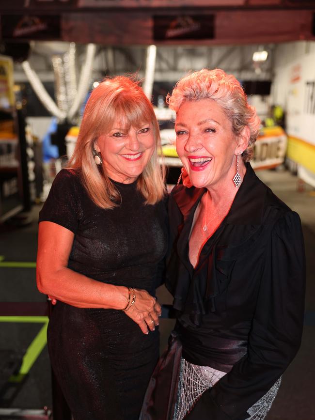 Donna Gates and Jo Netherwood at the Supercars GC500 Party Under Palms on Pit Lane for Gold Coast at Large. Picture, Portia Large.