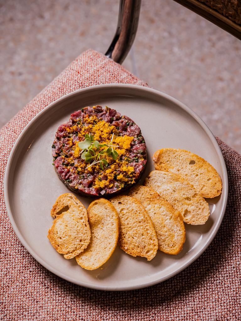 Beef tartare.