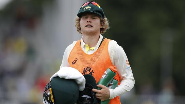 Pucovski ran the drinks against Sri Lanka at Manuka Oval in 2019.