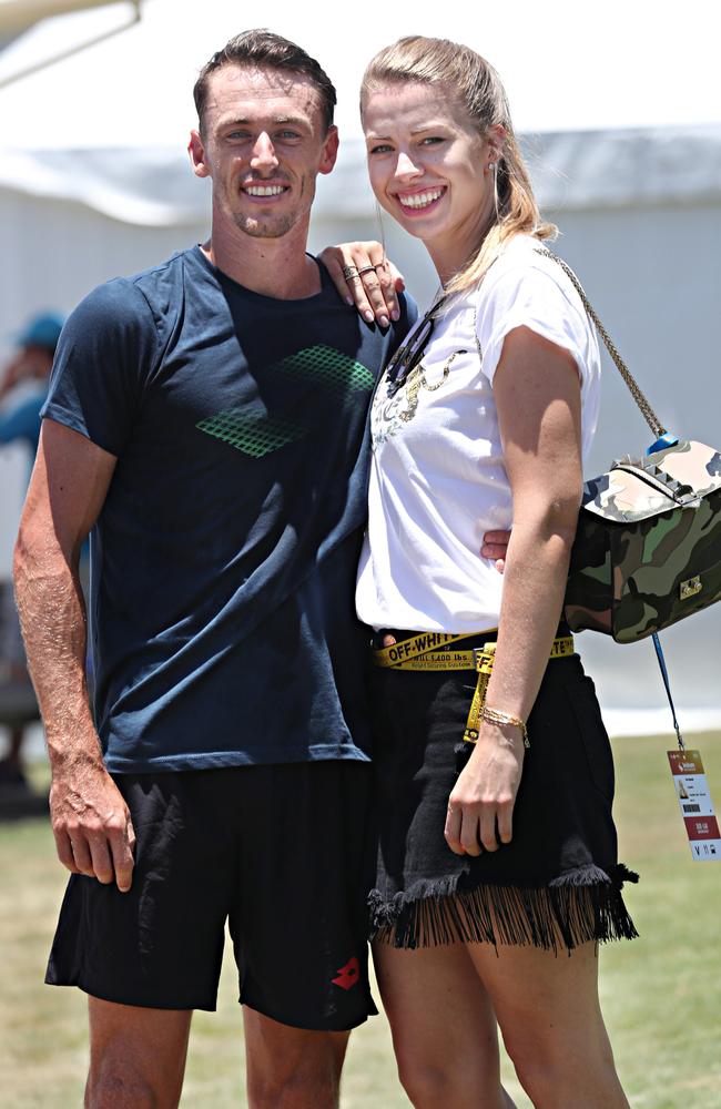 John Millman and Girlfriend Fee Maeueler from Germany. Picture: Annette Dew