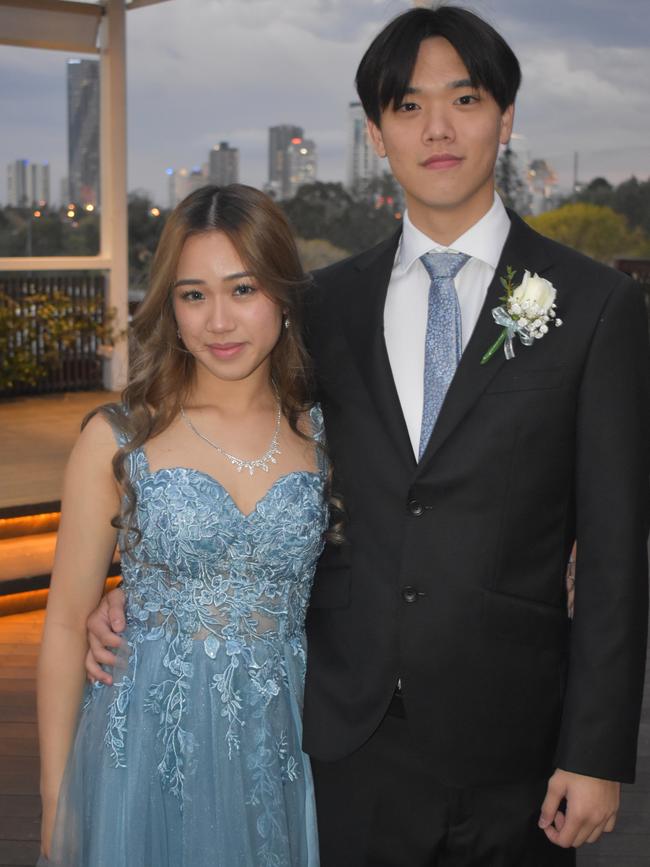 Angela Nguyen and Jay Kwon at Queensland Academies Creative Industries formal.