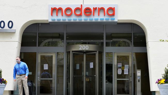 The Moderna headquarters in Cambridge, Massachusetts. Picture: AFP.