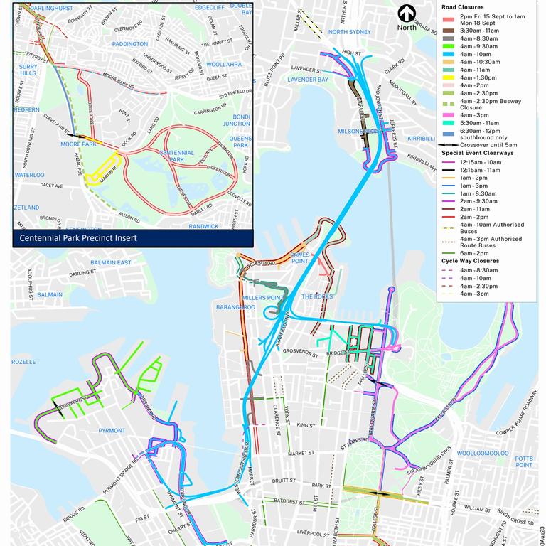 Sydney Marathon road closures City warned of traffic chaos, delays