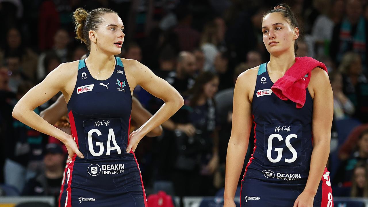 The Vixens looked out of sorts against the Fever in the major semi-final. (Photo by Daniel Pockett/Getty Images)