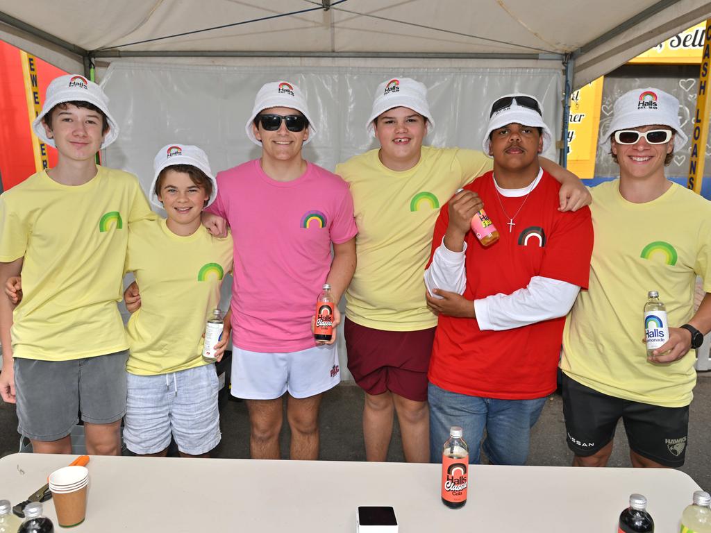 Footy fans enjoying the Norwood Food and Wine Festival on Sunday. Picture: Brenton Edwards