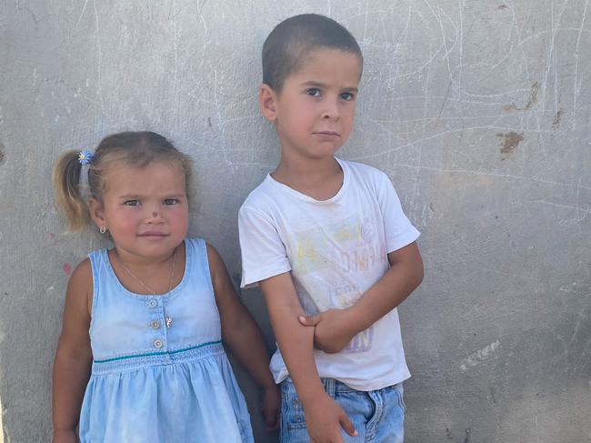 Australian children Mariam, 3, and Abdul Rahman, 4, in al-Roj camp in northeastern Syria. Picture: Ellen Whinnett / The Australian