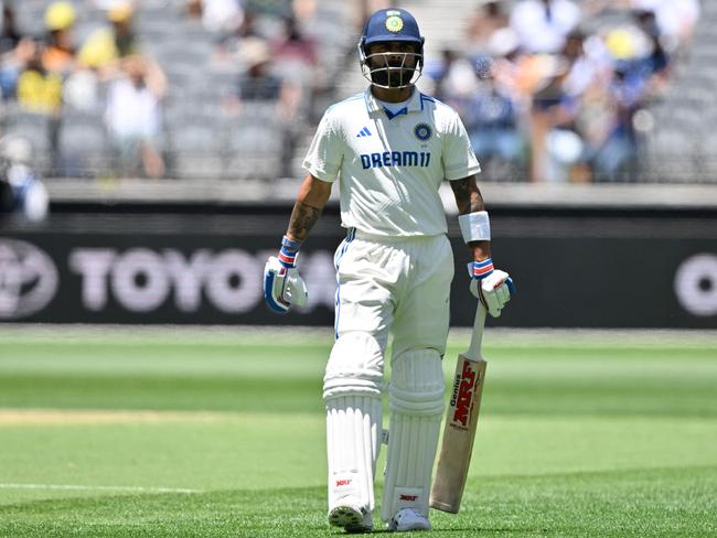 Kohli’s aggressive approach on the bouncy Perth pitch was criticised by the Hindustan Times. Picture: SAEED KHAN / AFP