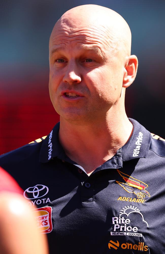 Matthew Nicks has coached his Crows to a 2-0 start. Picture: Getty Images