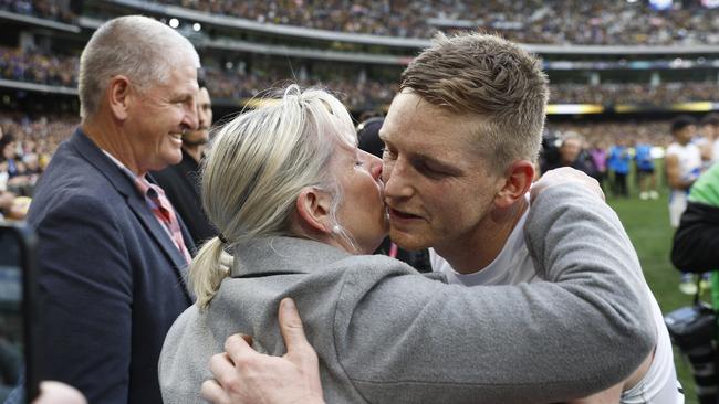 Jack Ziebell was out celebrating his retirement game with loved ones when he was randomly set upon. Picture: Getty Images