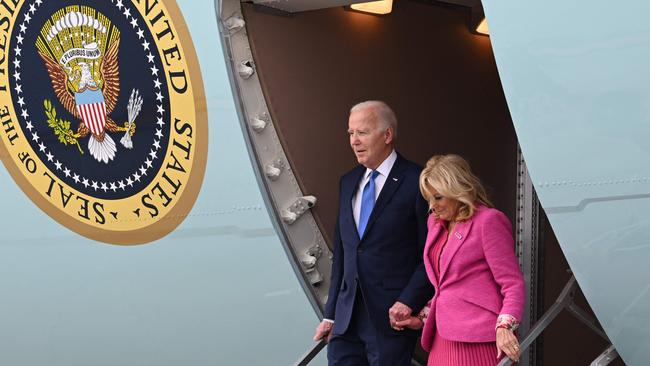 US President Joe Biden and First Lady Jill Biden. Picture: AFP