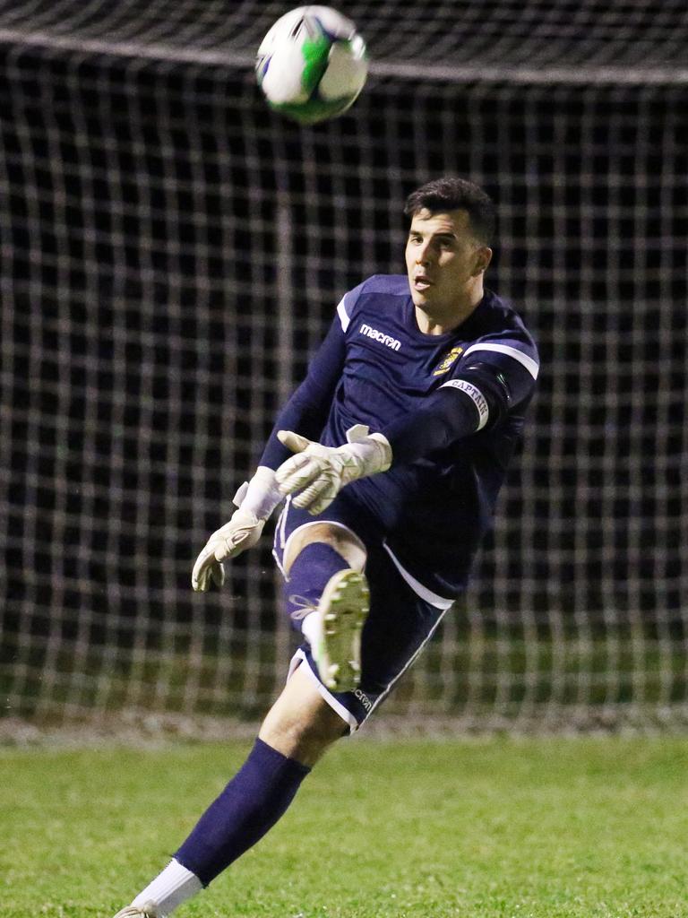 Edge Hill goal keeper Kevin Ward. Picture: Brendan Radke