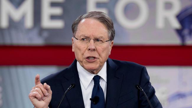 Wayne LaPierre at last week’s Conservative Political Action Conference in Oxen Hill, Maryland. Picture: AFP