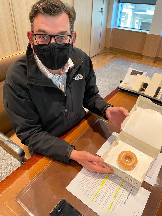 Dan Andrews doughnut Source: Twitter