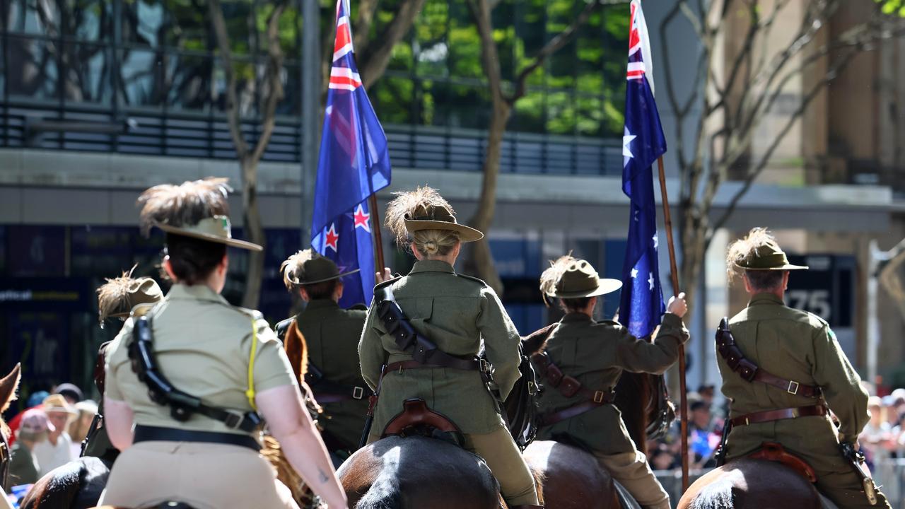 Thousands of people attended the ANZAC Day Parade in Brisbane. Picture: NCA NewsWire/Tertius Pickard