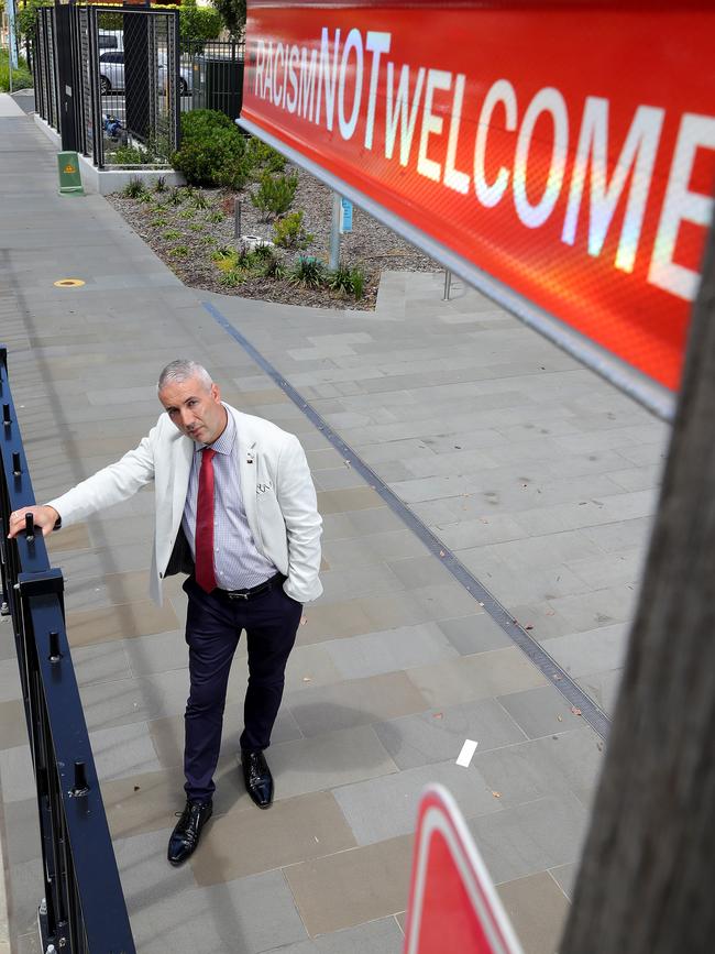 Steve Christou opposed it on his casting vote in 2021 but a change of council led the Labor-dominated chamber to support the signs. Picture: Toby Zerna