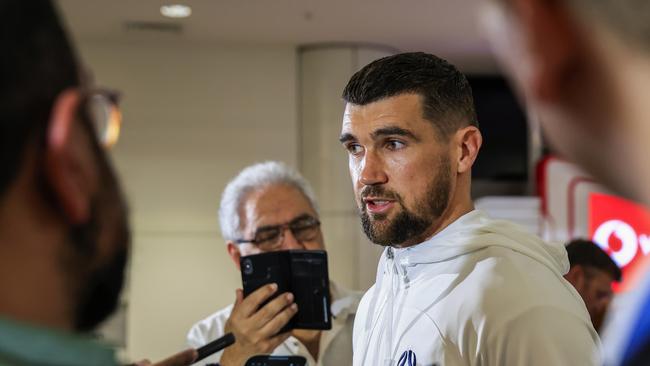 Socceroos goalkeeper Mathew Ryan has backed Graham Arnold to stay on as Socceroos coach. Picture: Getty Images.