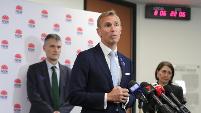 Planning Minister Rob Stokes announcing the plan. Picture: Richard Dobson