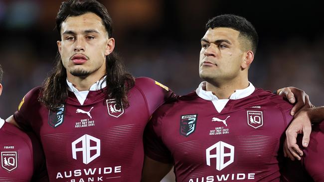 Tino Fa'asuamaleaui and David Fifita are set to get plenty of attention. Photo by Mark Kolbe/Getty Images