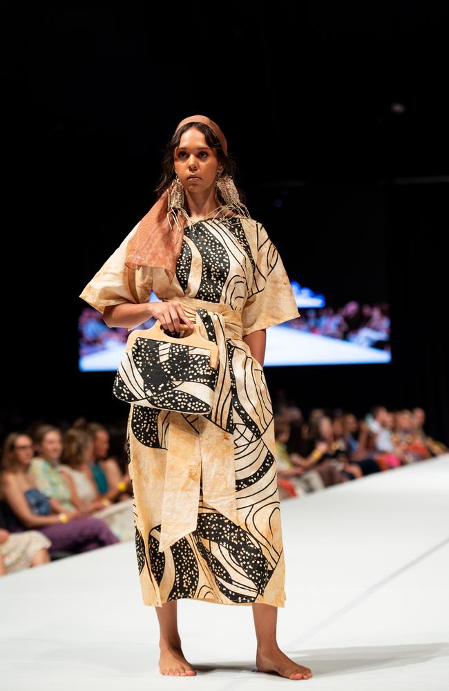 2024 Country to Couture at the Darwin Convention Centre showcases hand-designed First Nations fashion. Picture: Pema Tamang Pakhrin