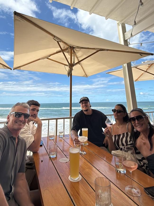 Nathan and Ivan Cleary enjoy a family holiday on the Gold Coast.