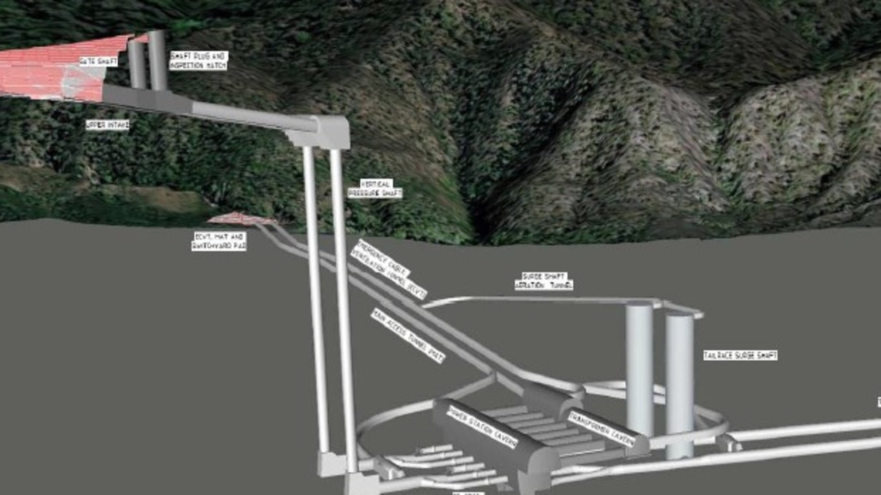 Images from the Initial Statement Advice report into the proposed Borumba Dam pumped hydro plant.