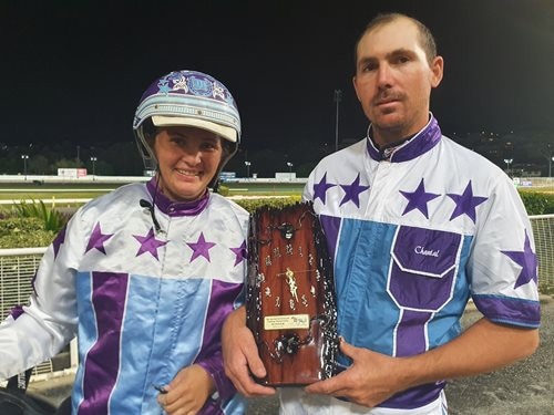 Husband and wife trotting team Peter McMullen and Chantal Turpin.