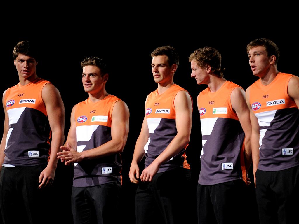 The top five draft picks for Greater Western Sydney in 2011. Picture: AAP