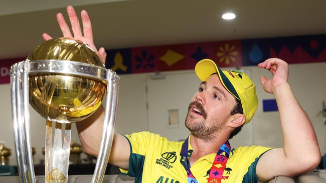 Head was on fire in the final. (Photo by Matthew Lewis-ICC/ICC via Getty Images)