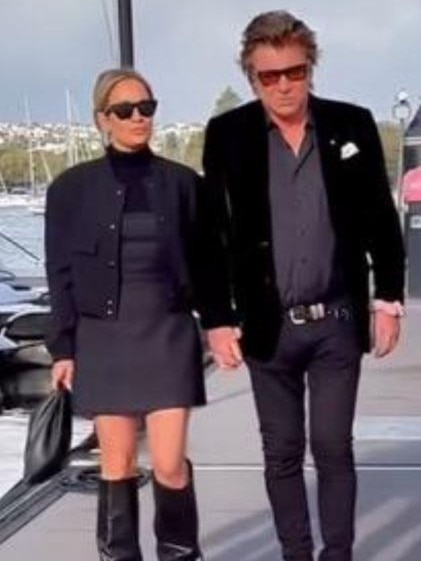 Richard Wilkins with his new girlfriend Mia Hawkswell.