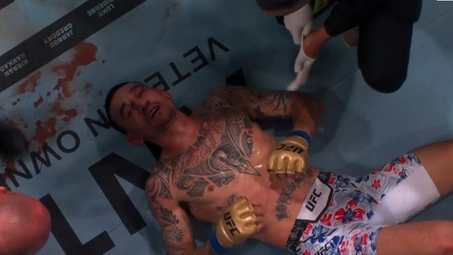 Max Holloway was in a bad way. Photo: Main Event.