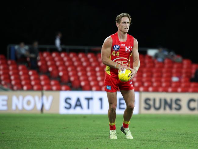 Darcy Macpherson made his return to football for Gold Coast through the club's NEAFL side on Saturday, August 18, at Metricon Stadium against the Brisbane Lions. Picture credit: David Layden, NEAFL.