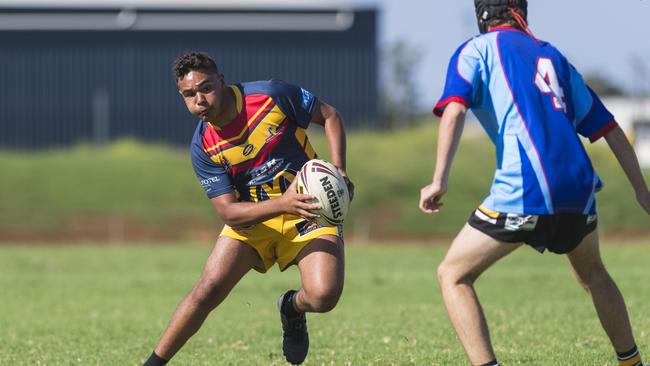 Rueben Tatow during Western Mustangs U18 trials for 2021 rugby league season at Glenholme Park, Saturday, October 31, 2020. Picture: Kevin Farmer