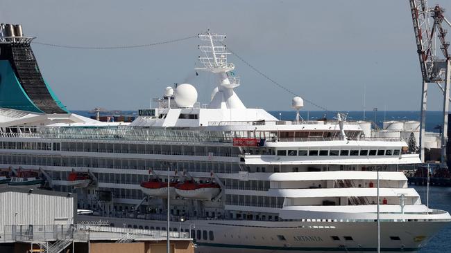 A passenger from the Artania has died in a Perth hospital. Pic Colin Murty The Australian