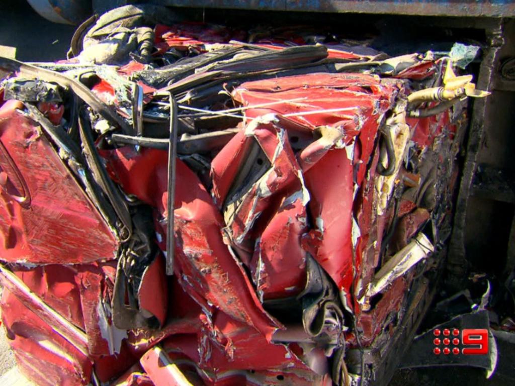 Despite the car being registered and parked legally, the Central Coast Council assumed it had been abandoned after a neighbour complained. Picture: ACA / Channel 9