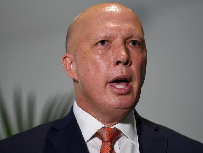 Home Affairs Minister Peter Dutton. Picture: NCA NewsWire / Dan Peled