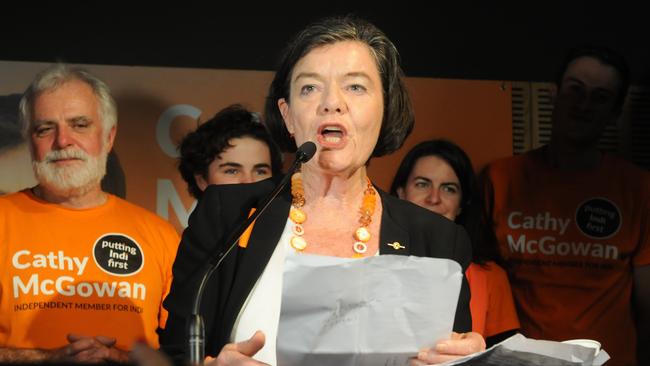 Victorian independent Cathy McGowan.