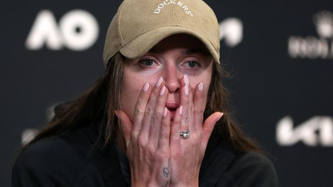 Svitolina said she felt the sudden pain in the first game. Picture: Martin Keep / AFP