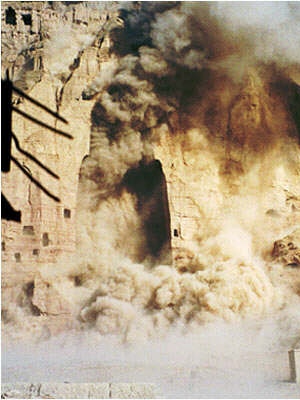 Bamiyan Buddha demolished using explosives on 13 March 2001 by Taliban forces. Picture: Supplied