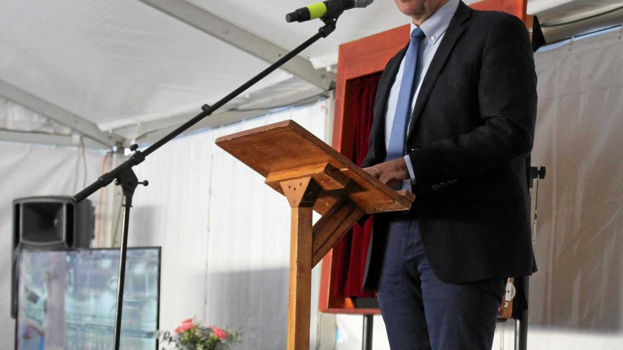 Minister for State and Development, Manufacturing, Infrastructure and Planning The Honourable Cameron Dick making a speech at the opening ceremony. Picture: Laura Blackmore