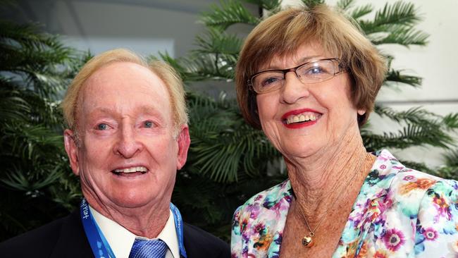 Margaret Court with fellow tennis great Rod Laver in 2013.